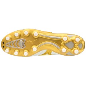 Mizuno Morelia Neo II Japan Ποδοσφαιρικα Παπουτσια Ανδρικα - Ασπρα/Χρυσο Χρωμα